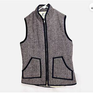 Herringbone Quilted Vest with Pockets